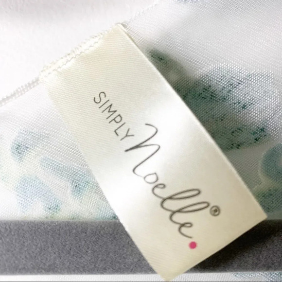 Simply Noelle Flocked Kimono Teal green Spring Pink Velvet OS - Picture 7 of 7